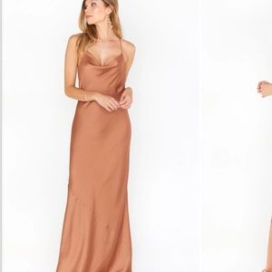Tuscany Maxi Slip Dress ~ Copper Luxe Satin ×s